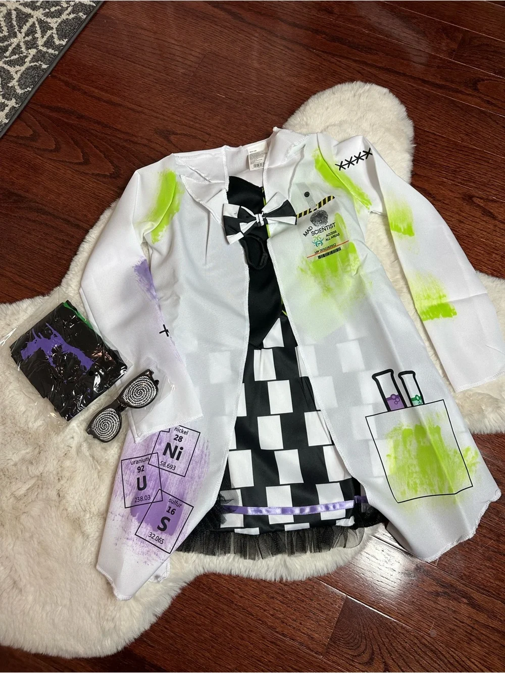 Mad Scientist Kids Costume Medium 8-10